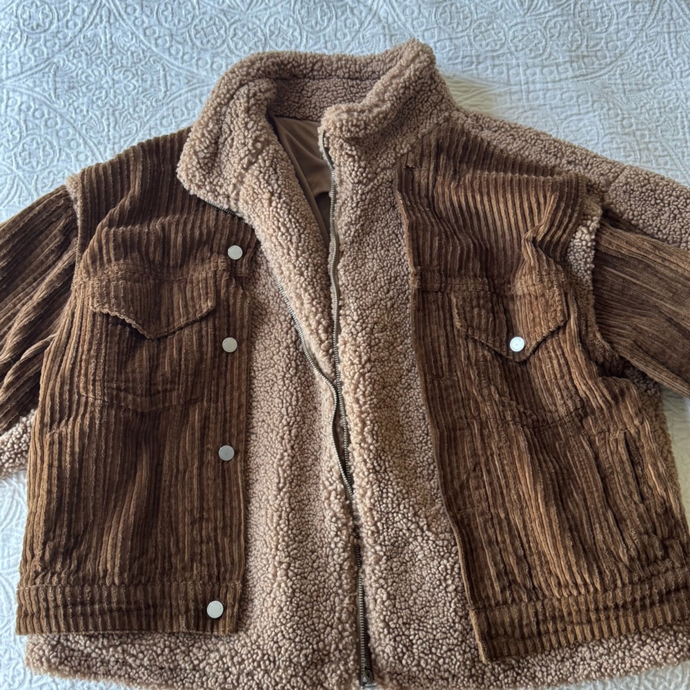 Blank NYC Tan Jacket with Sherpa Lining